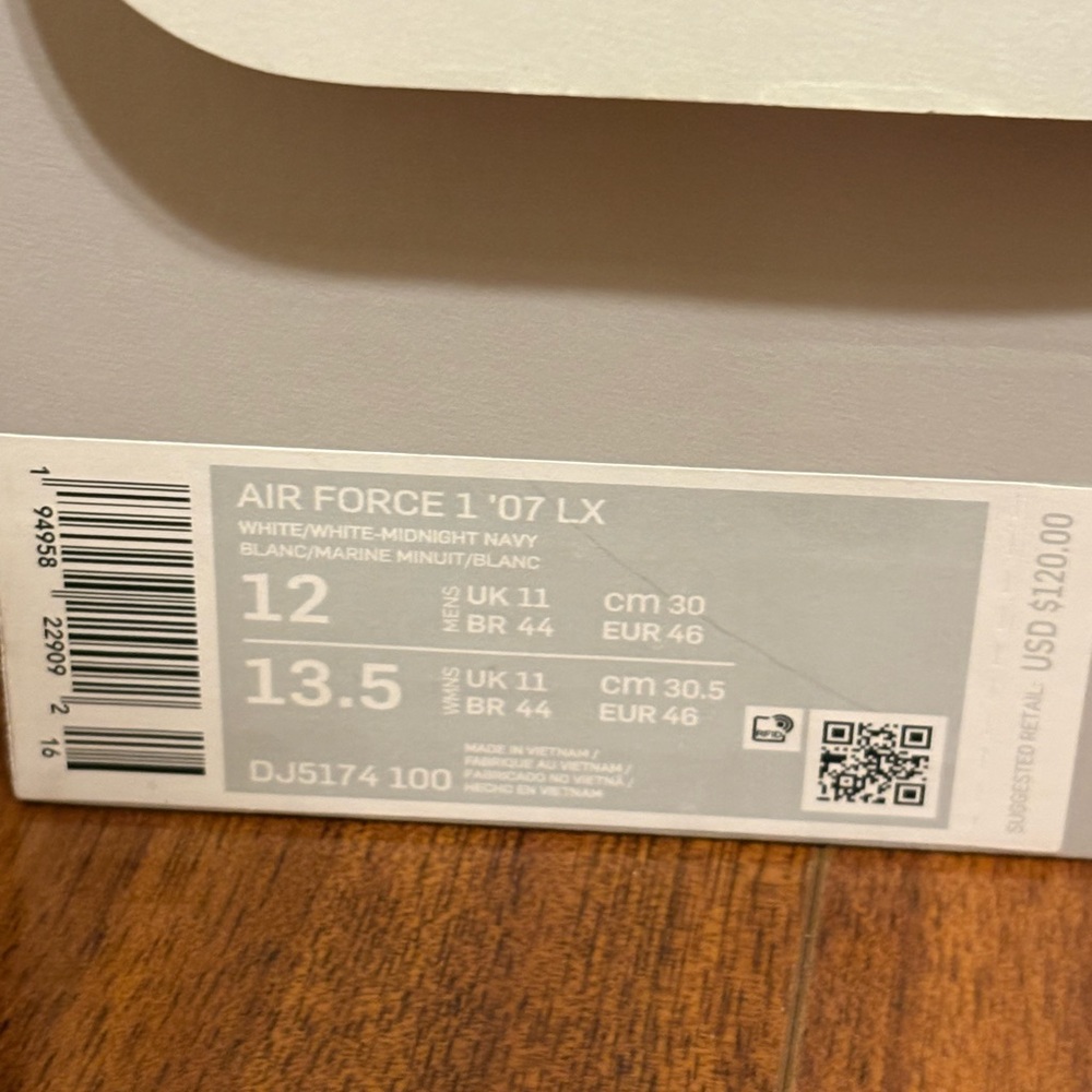 Nike Air Force 1 '07 LX 'White Red Denim' - Picture 12 of 12